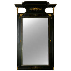 French Directoire Style Ebonized Mirror 4