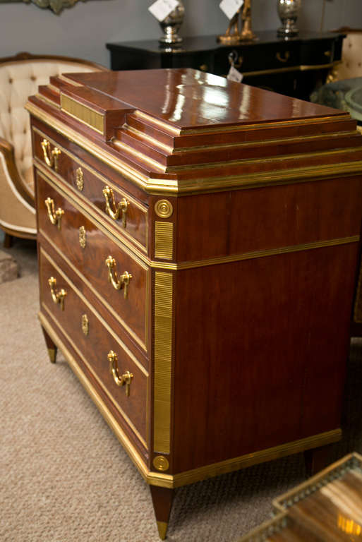 Russian Neoclassical Superb Bronze-Mounted Three Drawer Commode Early 19th C. 2