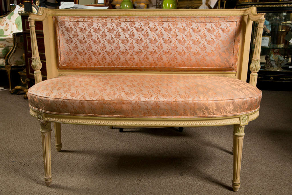 French Louis XVI Style Painted Settee
