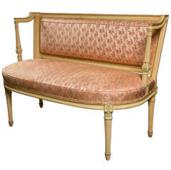 French Louis XVI Style Painted Settee