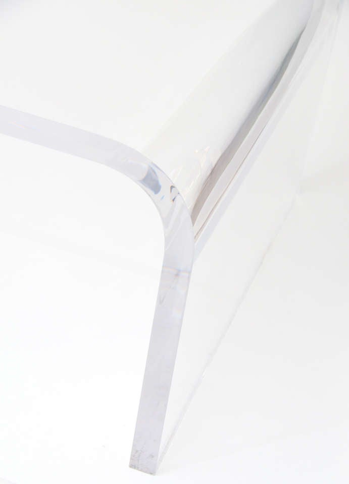 Mid-Century Modern Lucite Waterfall Table