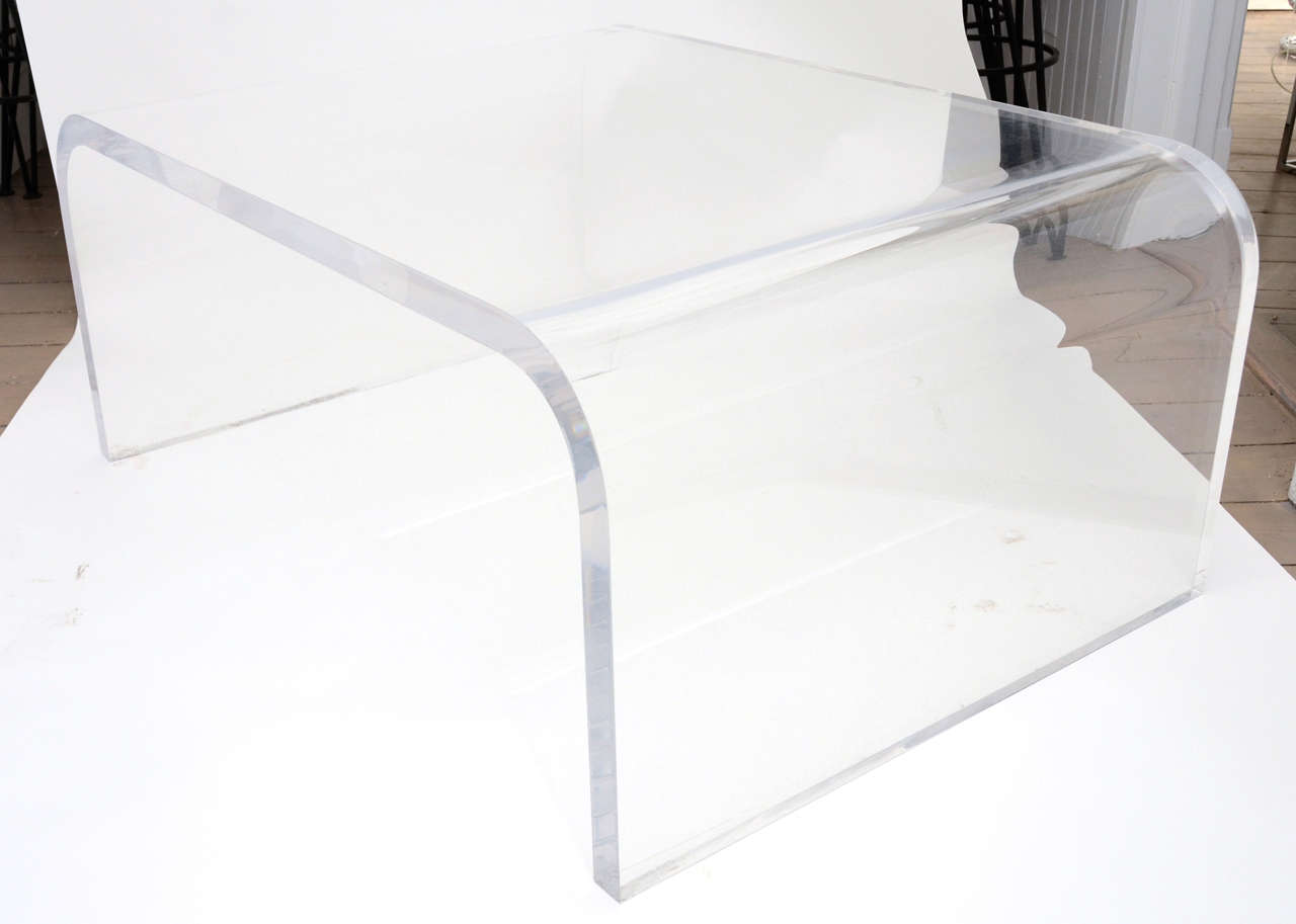Mid-20th Century Lucite Waterfall Table