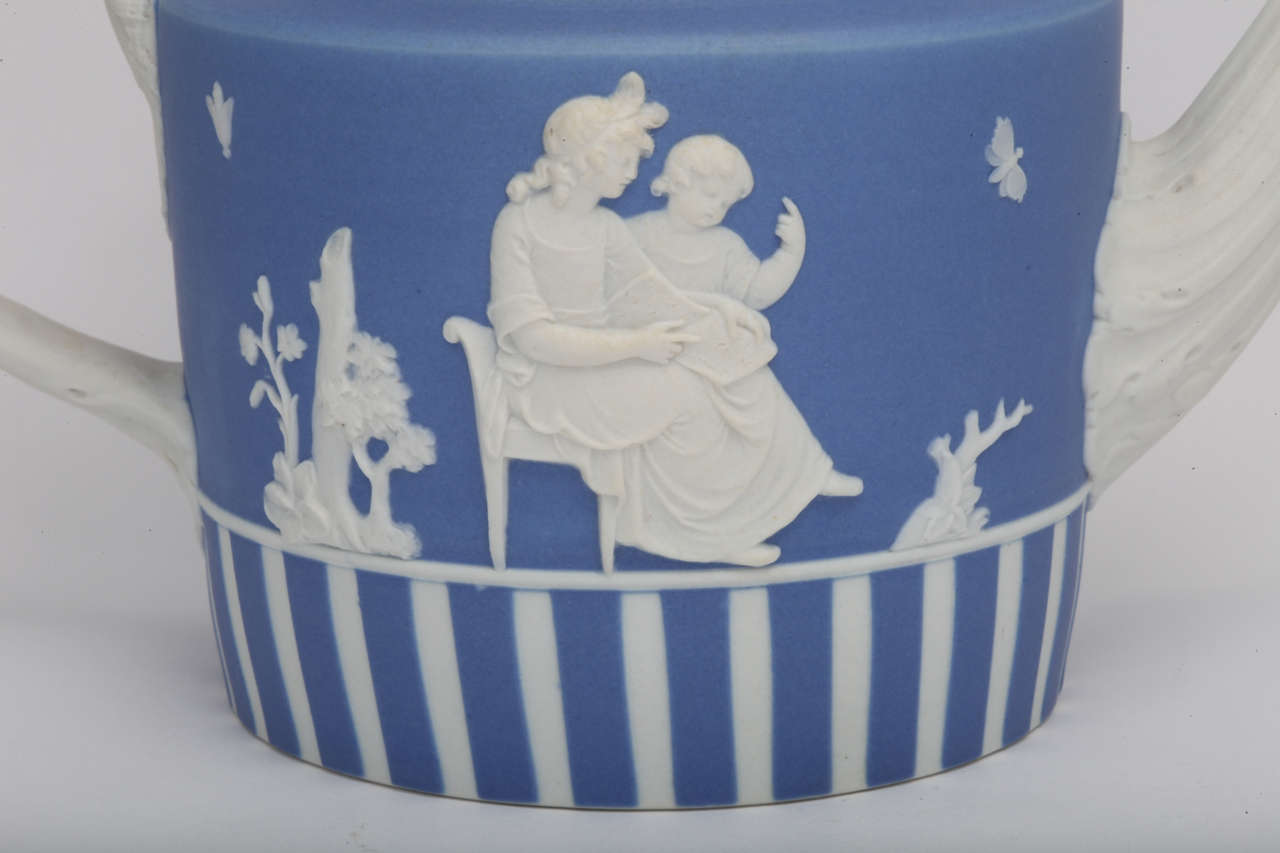 Porcelain A Rare Wedgwood Jasper Teapot For Sale