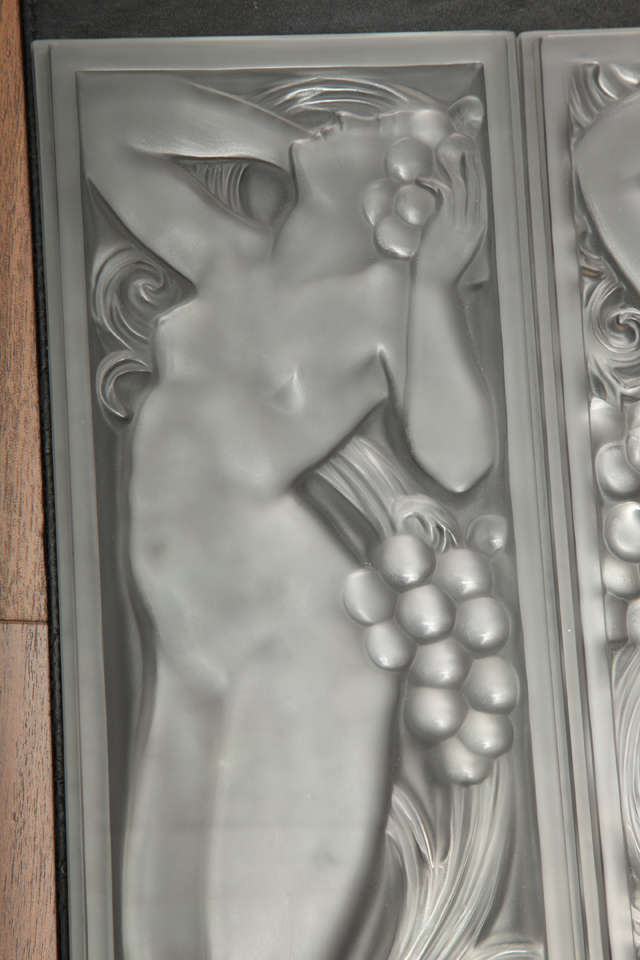Art Deco Architectural Glass Panels by Lalique In Good Condition In Bridgewater, CT