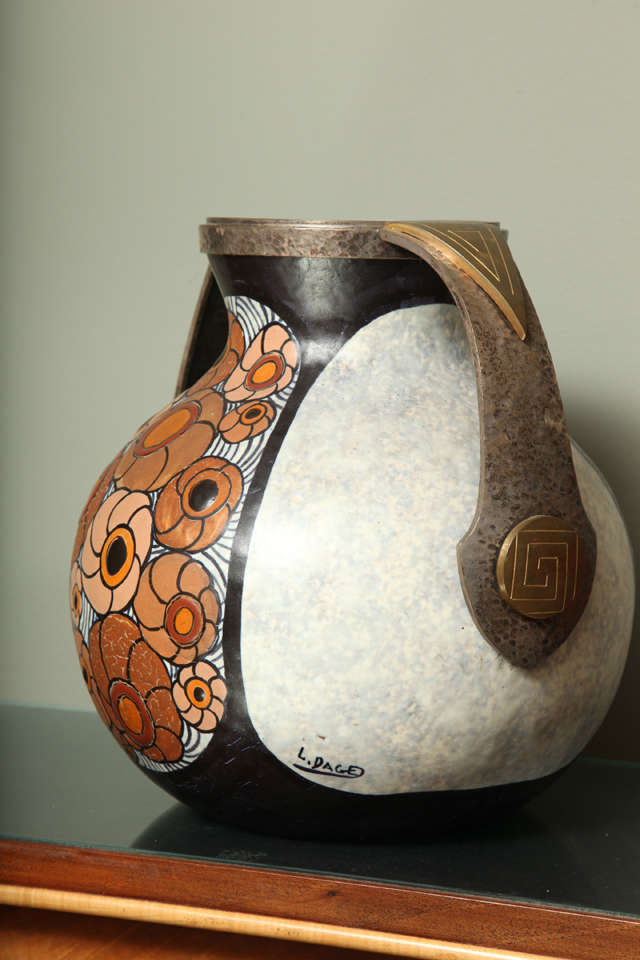 Art Deco Pottery Amphora Vase by Louis Dage at 1stDibs amphora