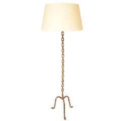 Tripod Gilt Chain Floor Lamp