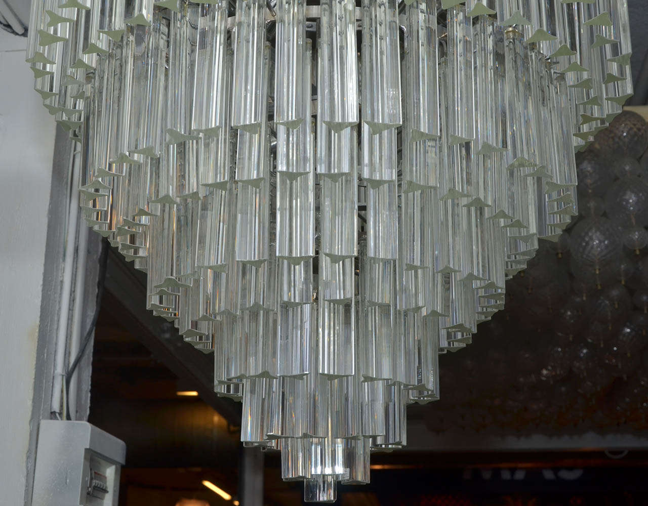 Crystal 1970s Chandelier by Venini