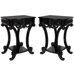 Elegant Pair of 1940s Hollywood End Tables/Night Stands by Grosfeld House