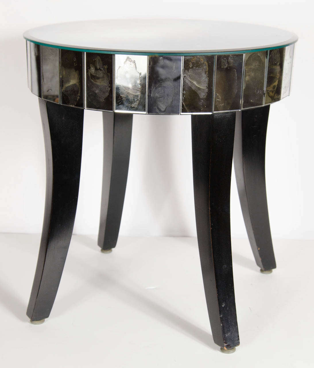 Elegant Art Deco Smoked Mirror Side/Drinks Table