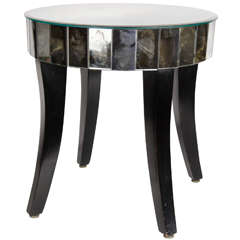 Elegant Art Deco Smoked Mirror Side/Drinks Table
