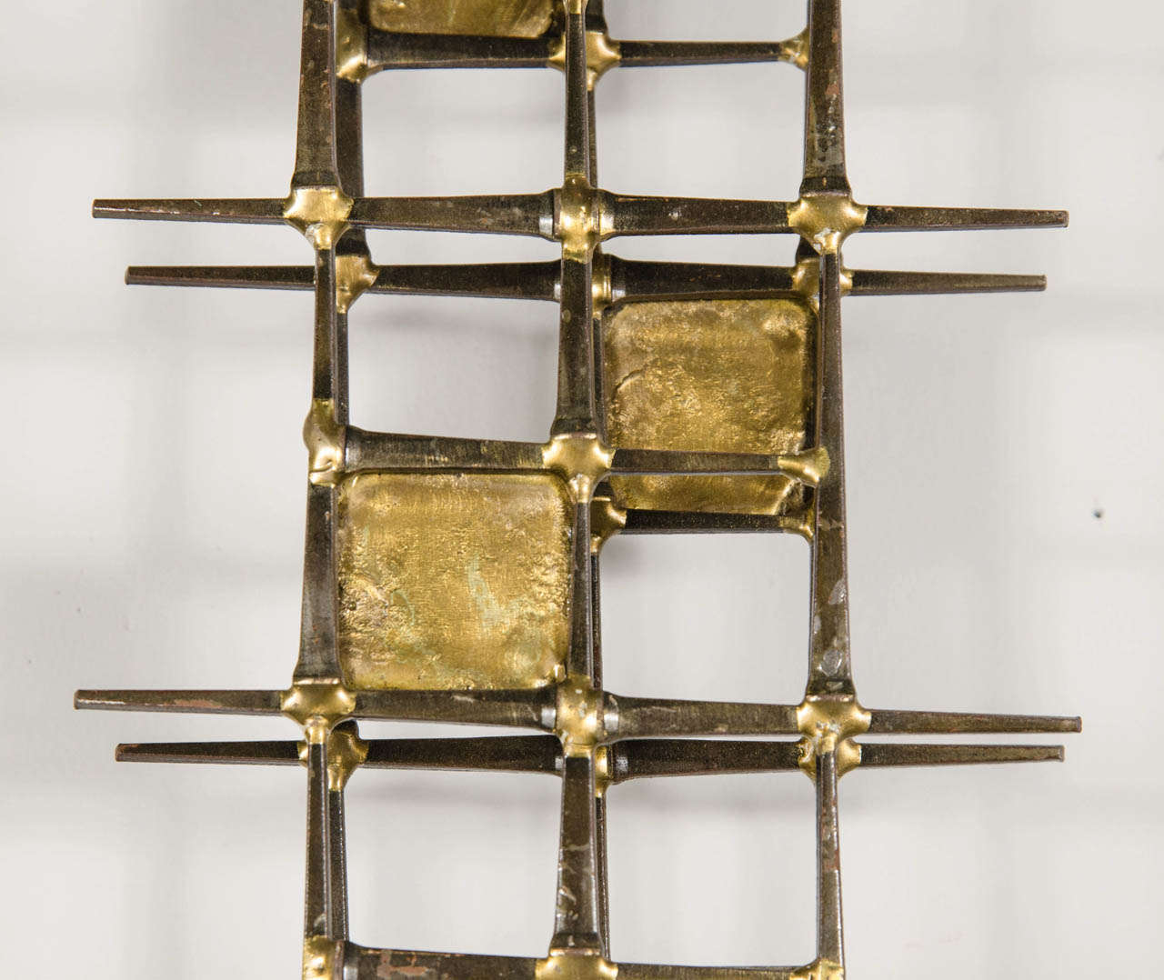 Brutalistische Messing-Wandskulptur aus der Jahrhundertmitte von Ron Schmidt (amerikanisch)