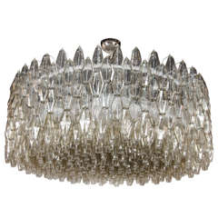 Impressive Handblown Smoked Murano Glass Polyhedral Chandelier by Venini 8