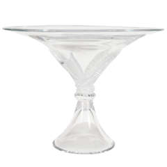 Stunning Licio Zanetti Hand Blown Glass Footed Bowl 8