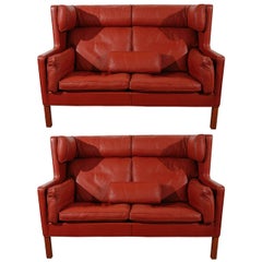 Pair of Børge Mogensen Two-Seat Coupé Sofas