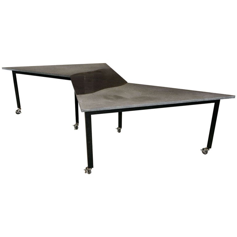 Pair of Rei Kawakubo "Grey Triangle" Tables For Sale