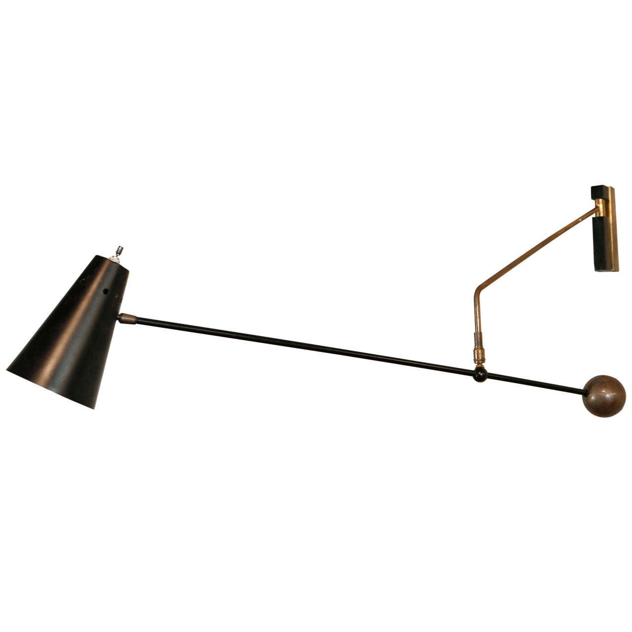 French Midcentury Swinging Wall Light For Sale