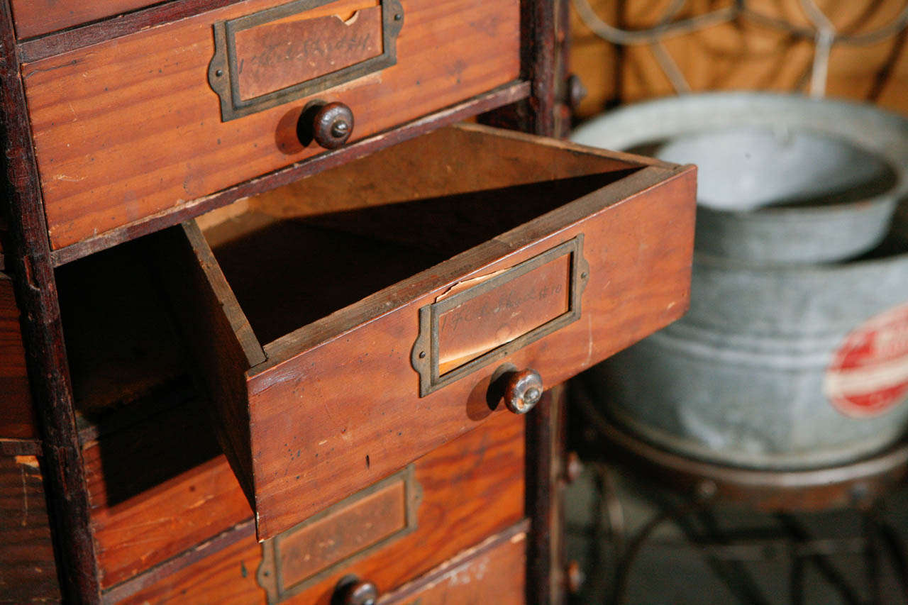 General Store Cabinet on Revolving Stand Early 20th Century. In Good Condition In Culver City, CA