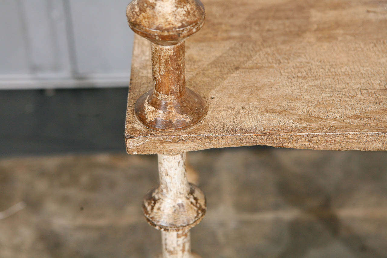 Table/tablette d'appoint en forme de bobine à coudre d'art populaire américain 2
