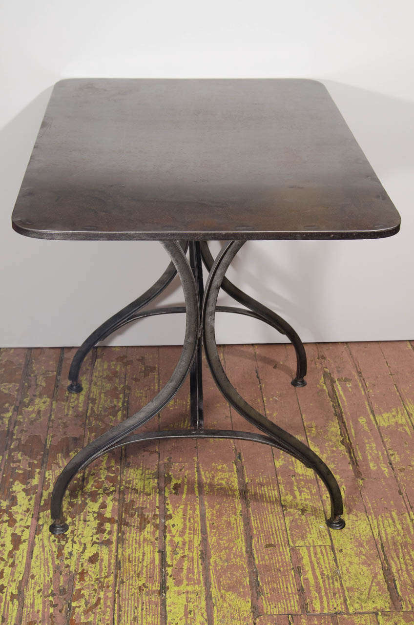 French Metal Bistro Table For Sale at 1stDibs