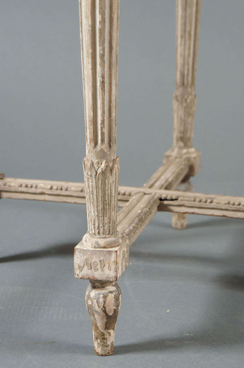 Single French Side Table with Beautiful Marble Top 2