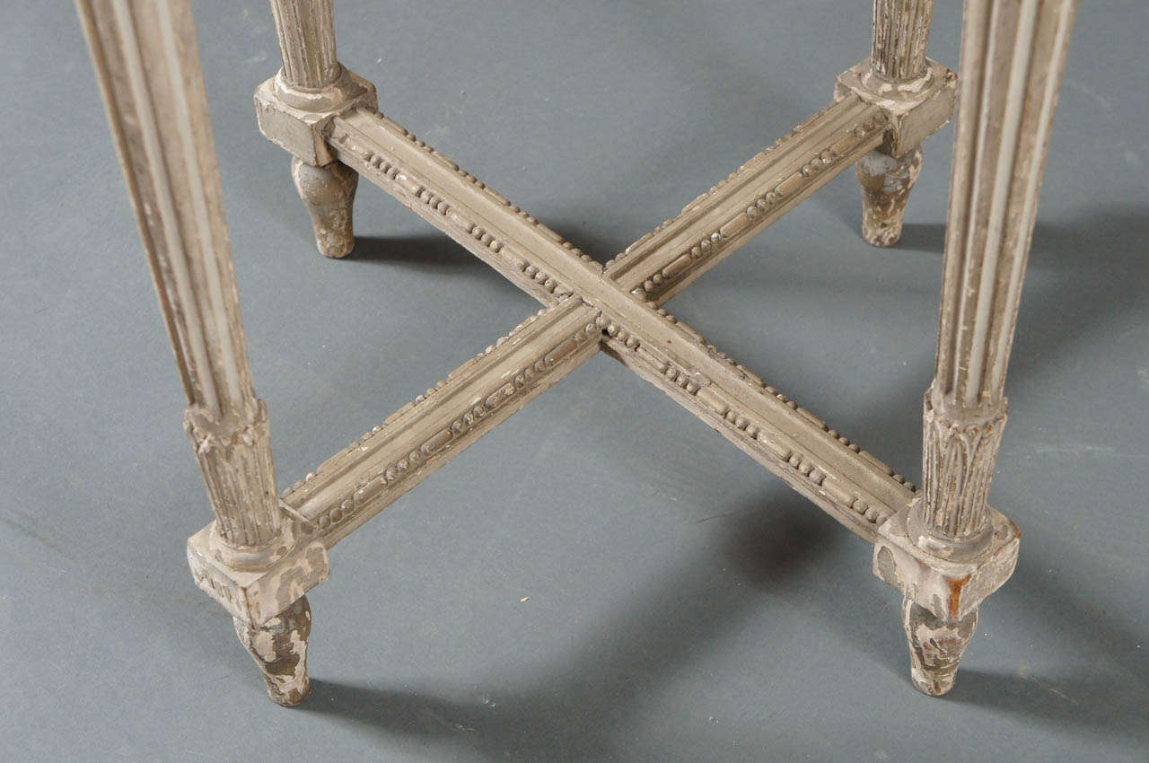 Single French Side Table with Beautiful Marble Top 3