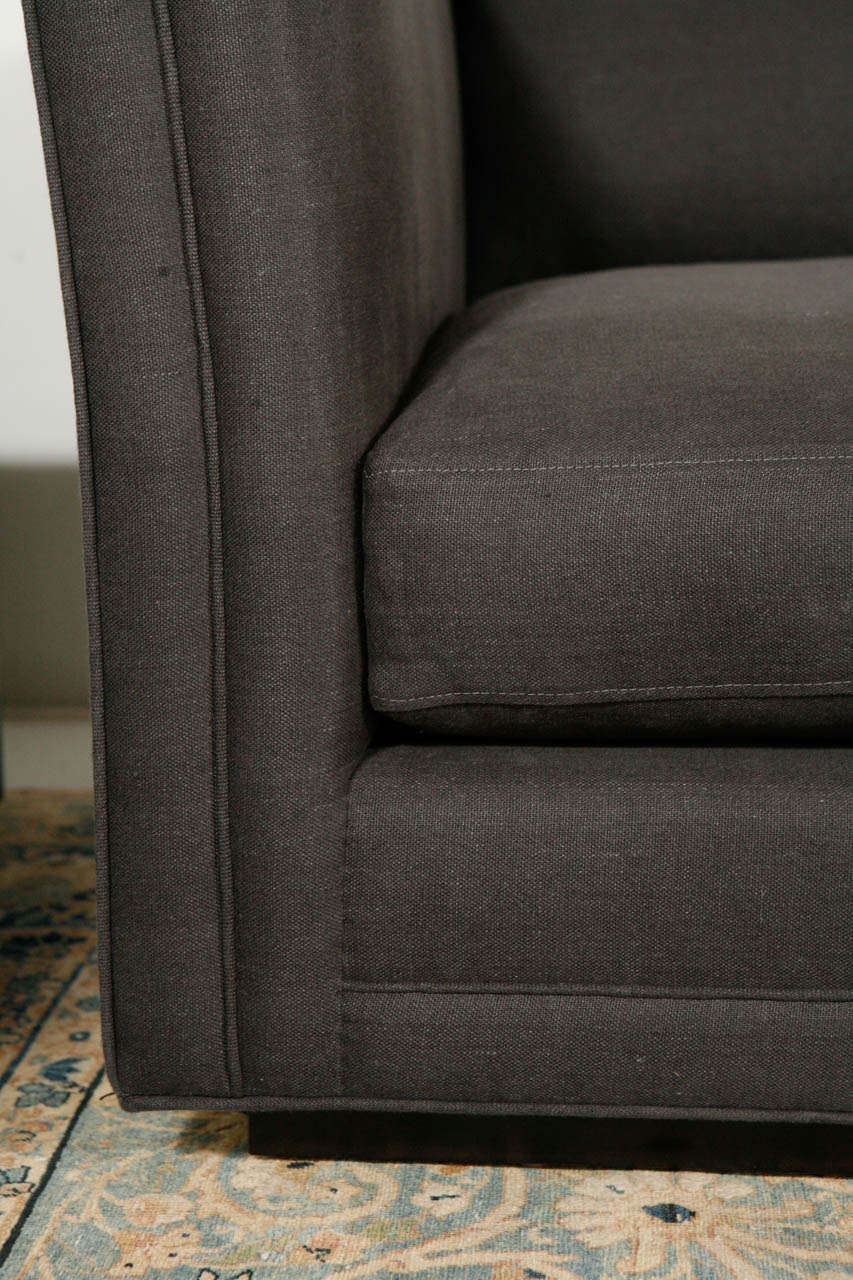 American NK Collection Modern Sofa in Grey Linen