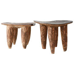 African Folk Art Stools / Side Tables