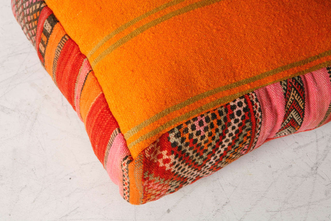 Mid-20th Century Various Vintage Moroccan Rug Poufs / Ottomans