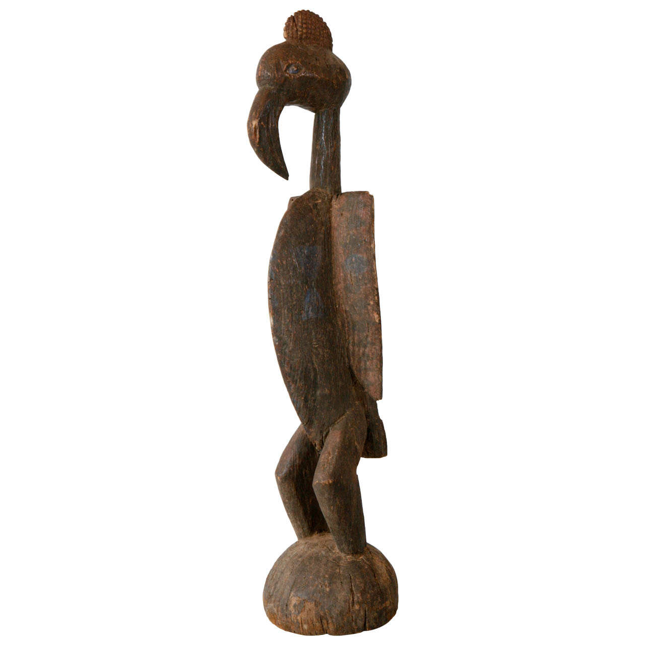 Carved African Folk Art Senufo Bird Statue