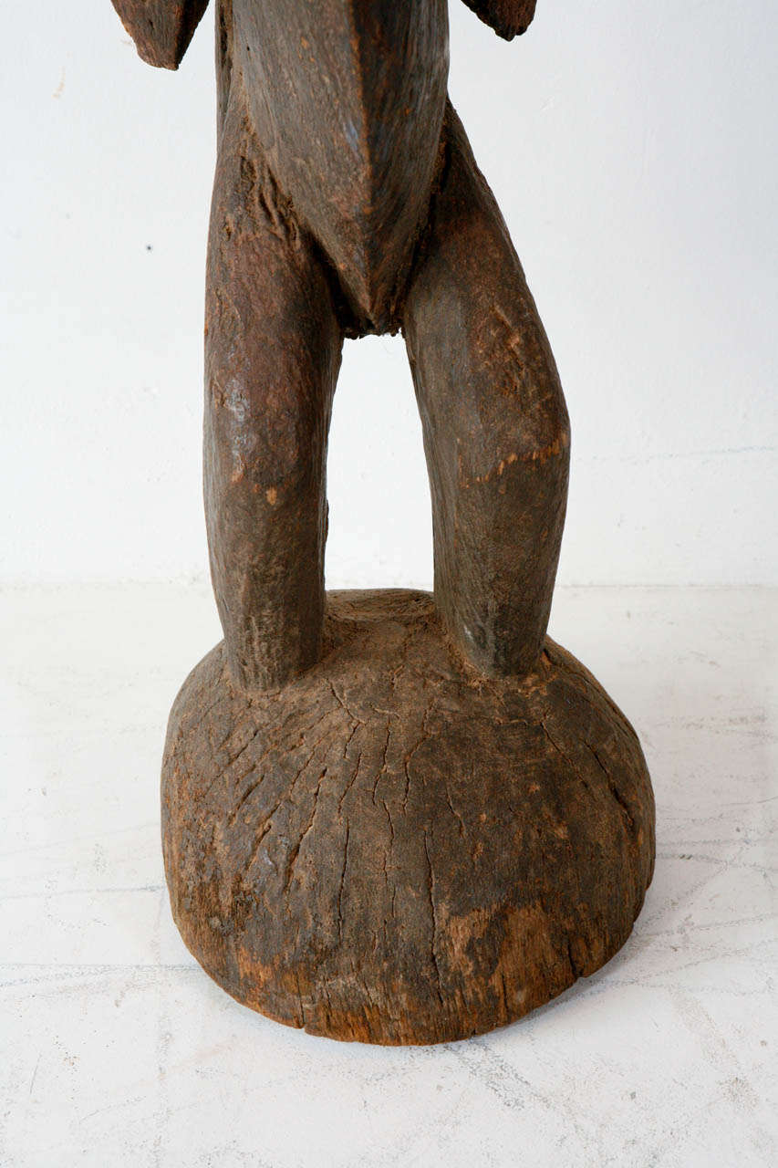 Sierra Leonean Carved African Folk Art Senufo Bird Statue