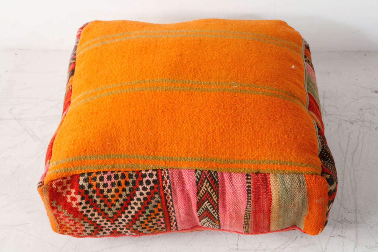 Various Vintage Moroccan Rug Poufs / Ottomans at 1stDibs