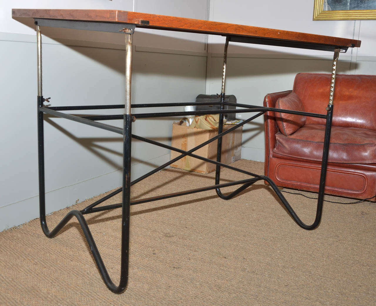 French Circa 1950 Architect Table For Sale