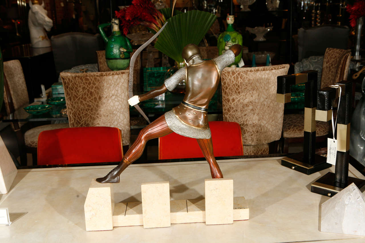 20th Century Expressive Art Deco Archer Statue