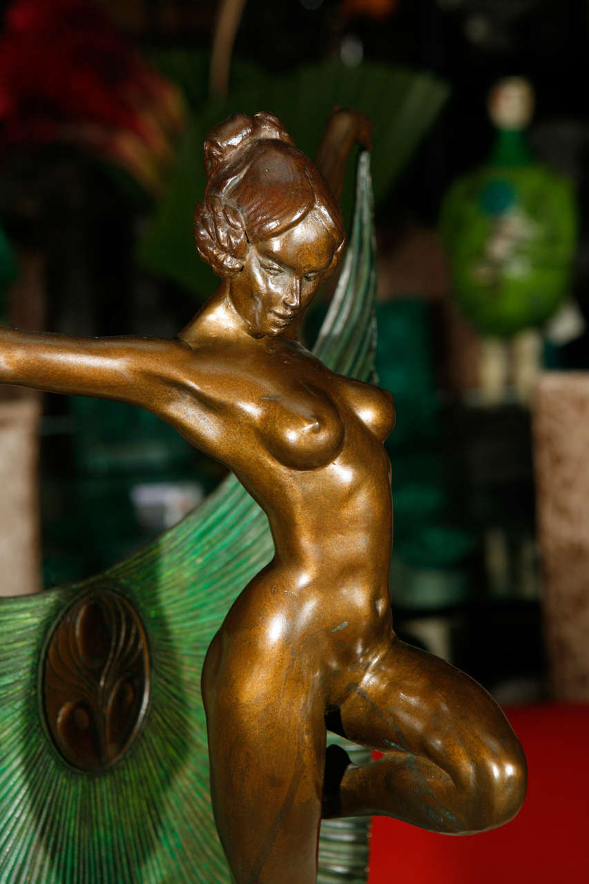 Playful Signed Deco Statue In Excellent Condition In Los Angeles, CA