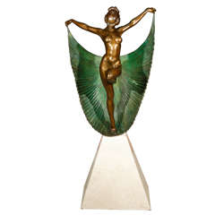 Playful Signed Deco Statue