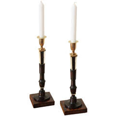 Antique Pair Swedish Candlesticks