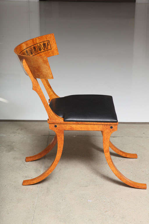 Pair of klismos chairs, after N.A. Abildgaard's design 1