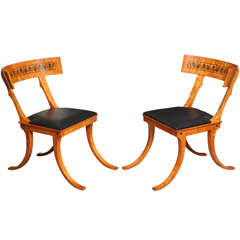Pair of klismos chairs, after N.A. Abildgaard's design