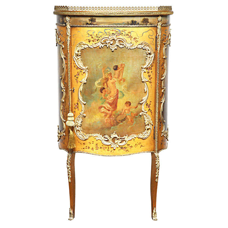 French Vernis Martin Music Cabinet