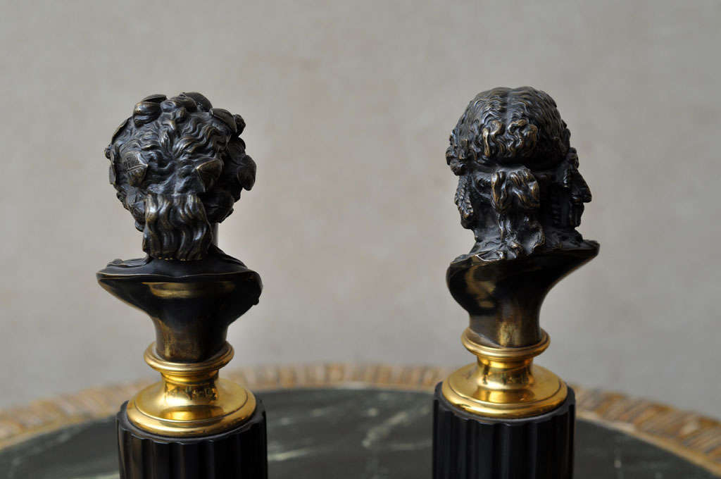 Pair of Bronze Busts depicting Dionysus and Ariadne 3