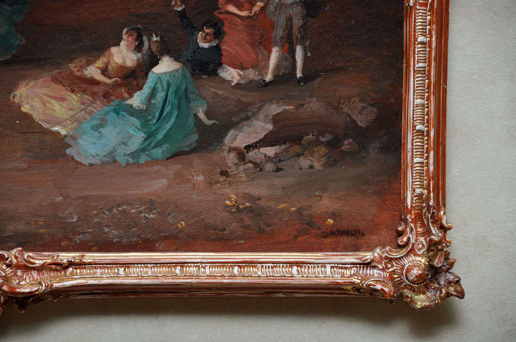 19th Century German Landscape Oil Painting on Canvas For Sale at 1stdibs