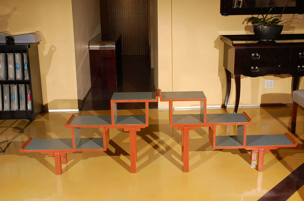 Pair of Hungarian Modernist Etagères