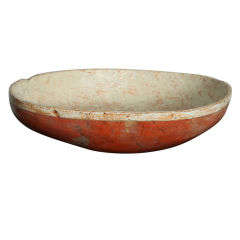 Early 19th Century Northern Swedish Painted Burl Bowl
