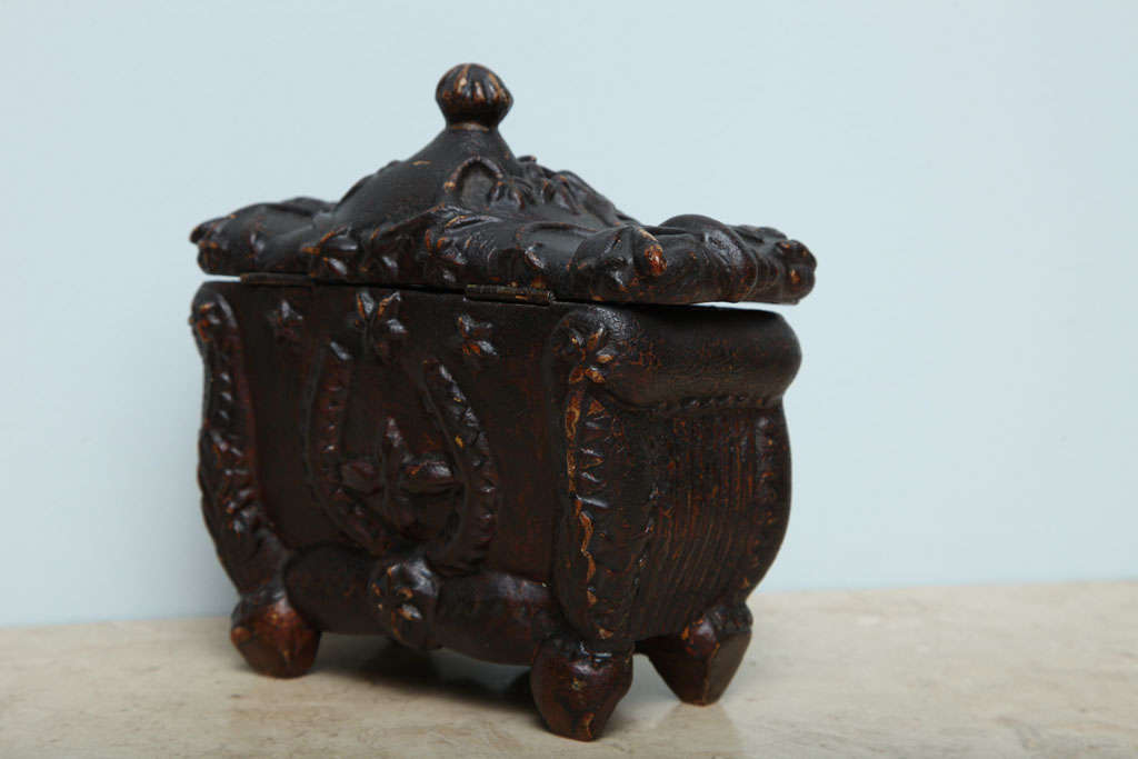 19th Century Wonderful Scottish Folk Art Tea Caddy For Sale