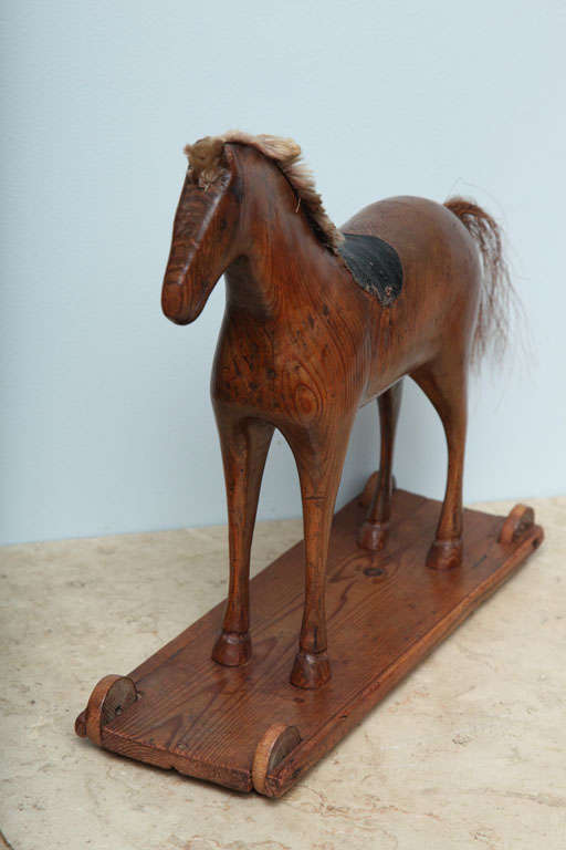 19th Century Swedish Horse Pull Toy 1