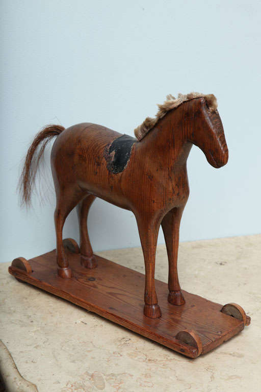 19th Century Swedish Horse Pull Toy 2