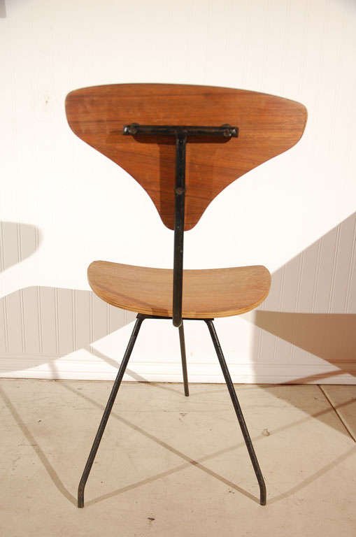 Rare and early plywood  Arthur Umanoff Swivel Chair for Elton 4