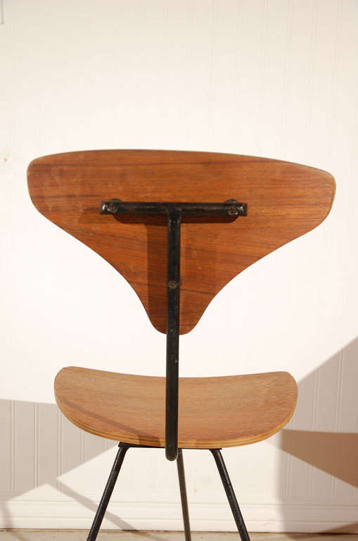Rare and early plywood  Arthur Umanoff Swivel Chair for Elton 5
