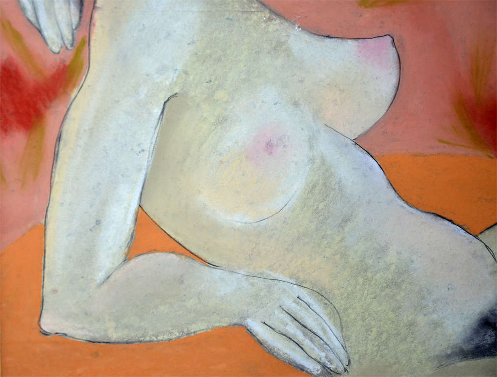 1962-1970 Pastel by Anna Silverberg In Good Condition In Saint-Ouen, FR