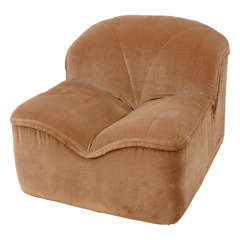 Pace Collection Velvet Lounge Chair